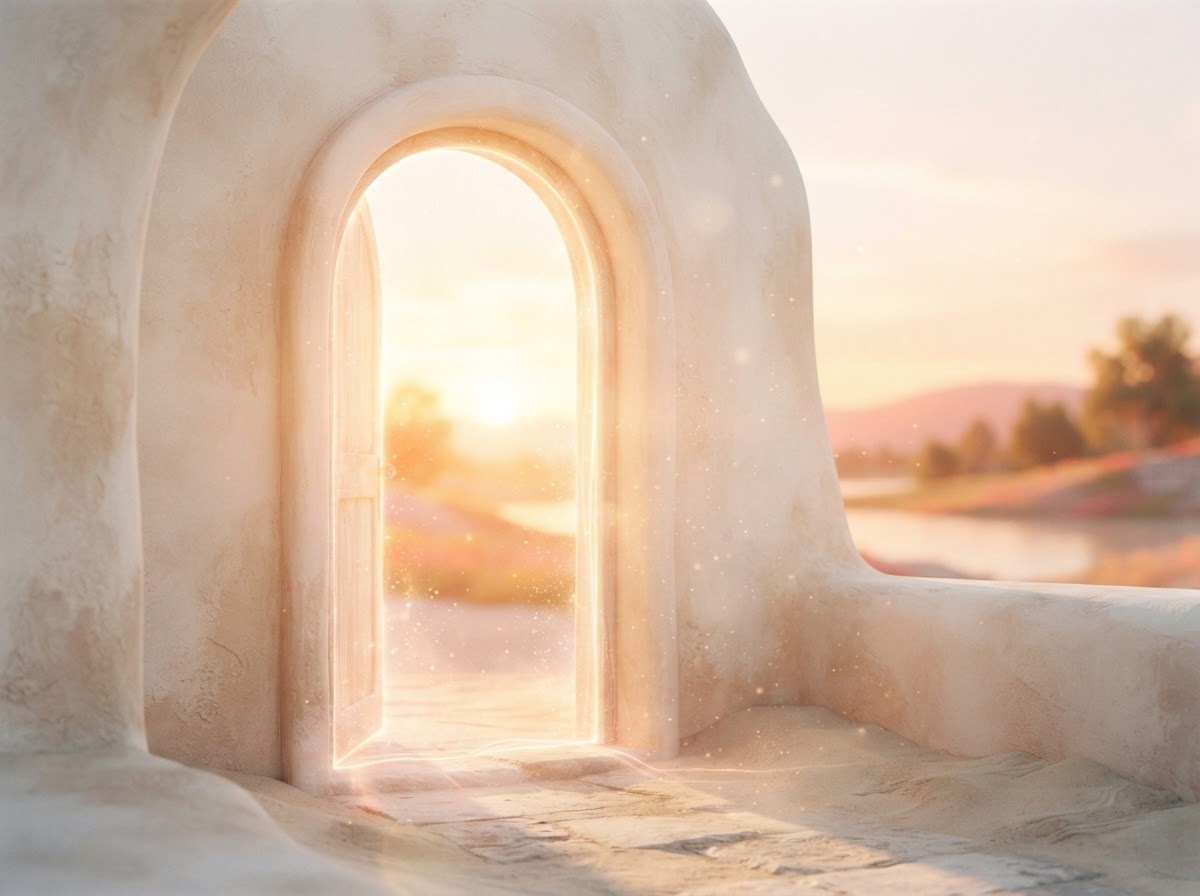 Open doorway of light symbolizing transformation