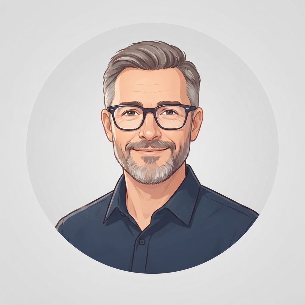 Illustrative demo portrait representing David R.