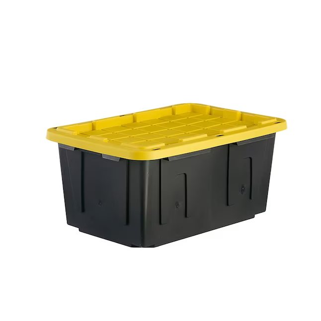 Indy Bin heavy-duty storage bin with yellow lid