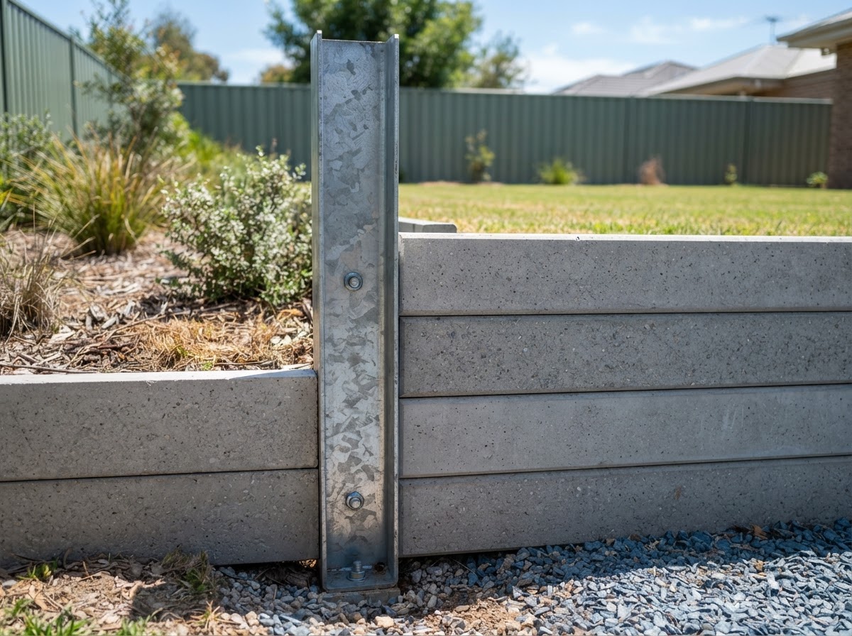 Stepped Concrete Sleeper Retaining Wall - Image 2