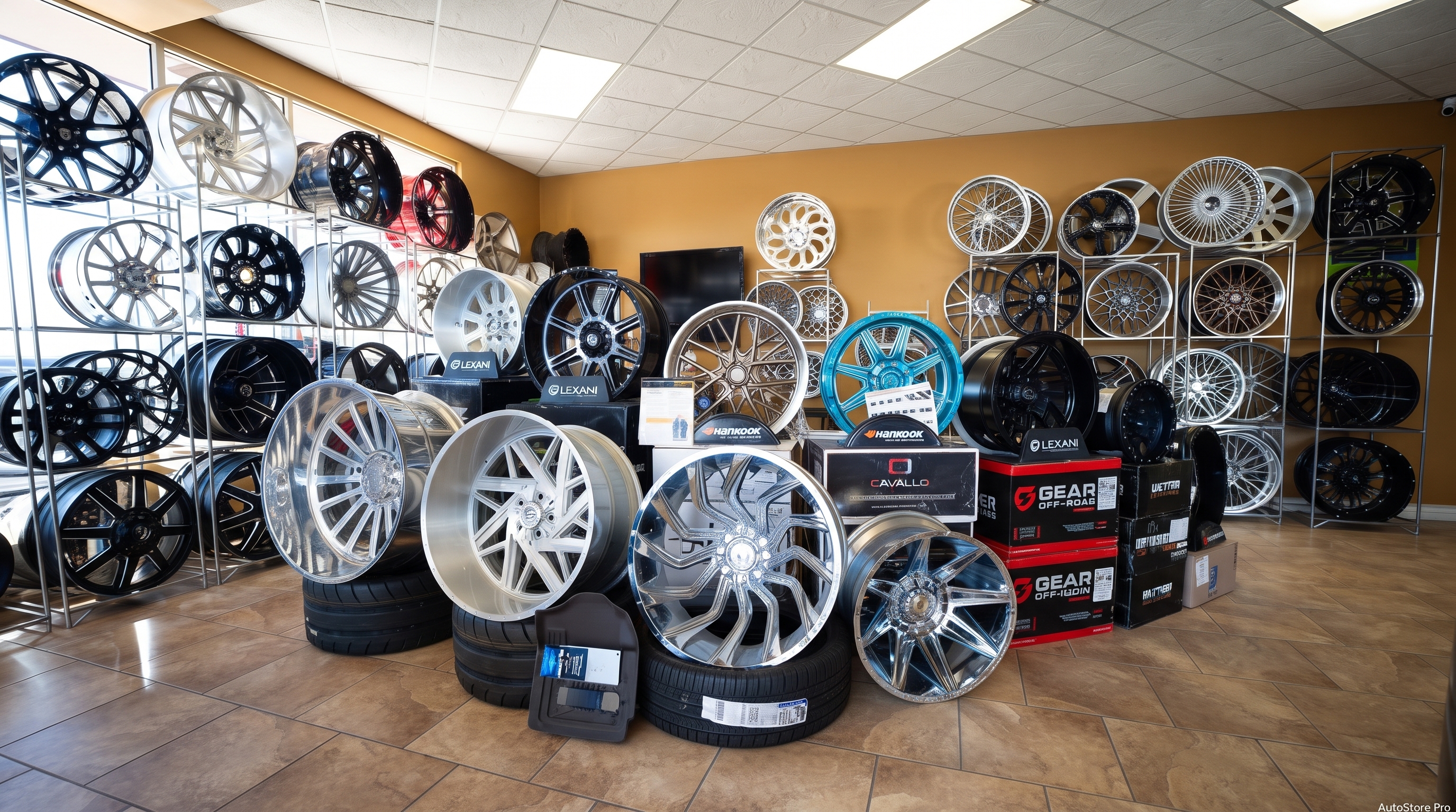 Lifted truck with off-road tires and lift kit