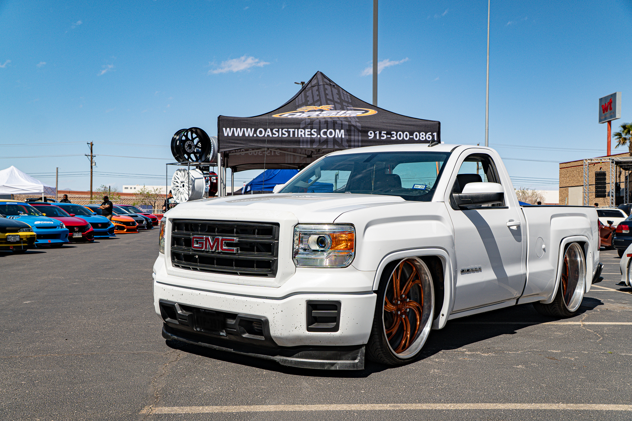 Lifted truck with off-road tires and lift kit