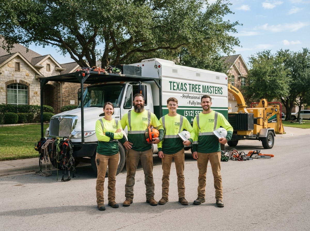 The JSR Tree Removal certified arborist team in Spring, TX
