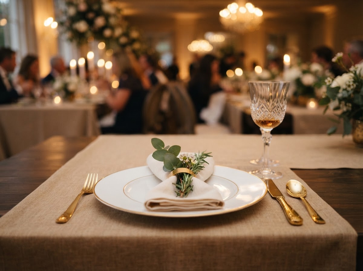 Elegant place setting detail