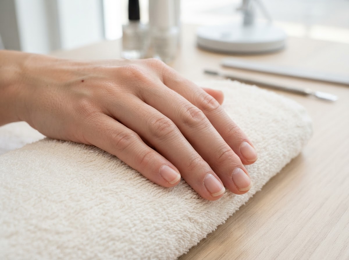 Gel Manicure before