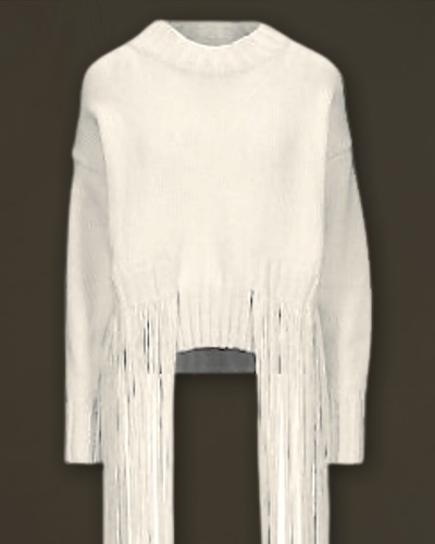 Hand-knitted garment produced for a fashion house