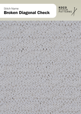 Entrelac 1x1 Rib