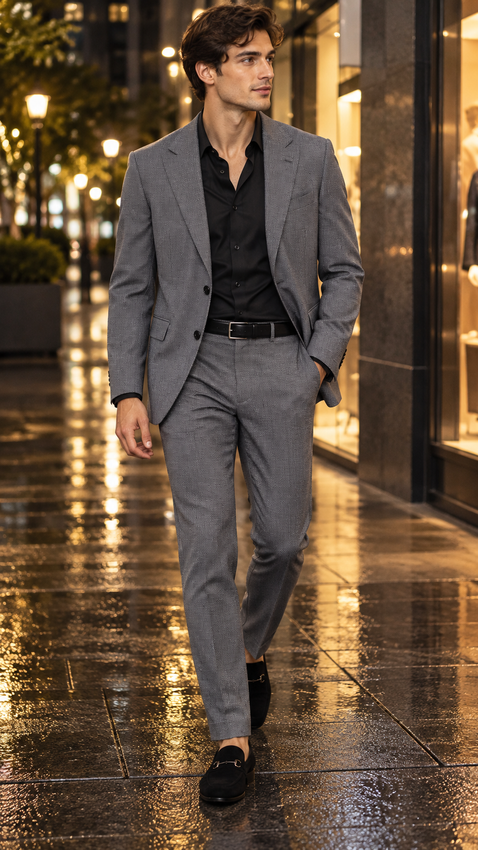 Smart casual - Traje Costumen con camisa sin corbata