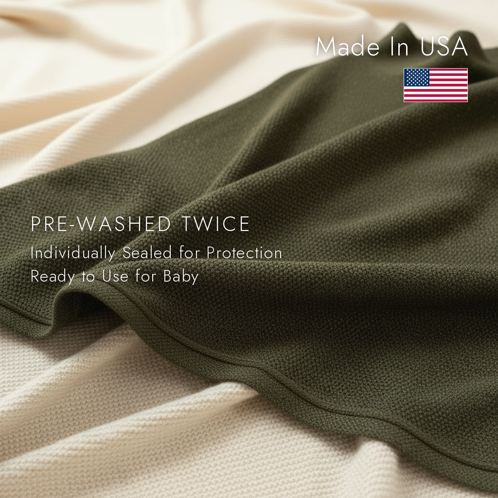 Olive Poncho - Made in USA knit