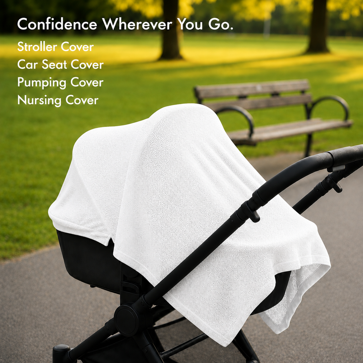 Crisp White Poncho - Confidence wherever you go