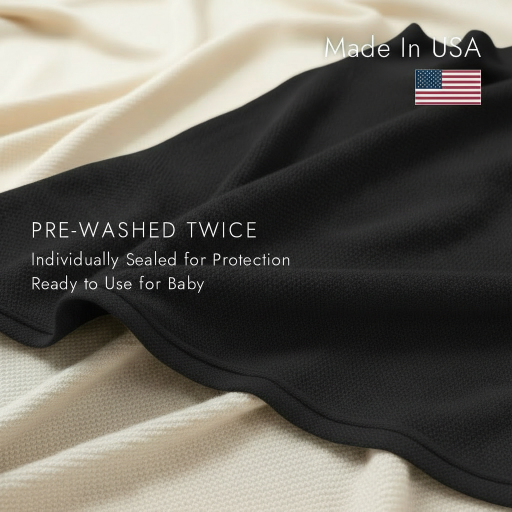 Classic Black Poncho - Pre-washed twice USA
