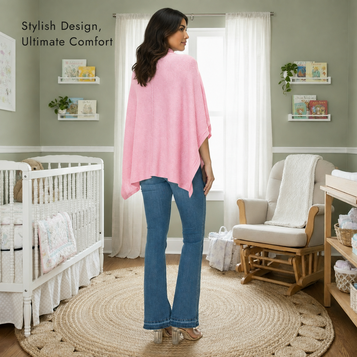 Petal Pink Poncho - View 2