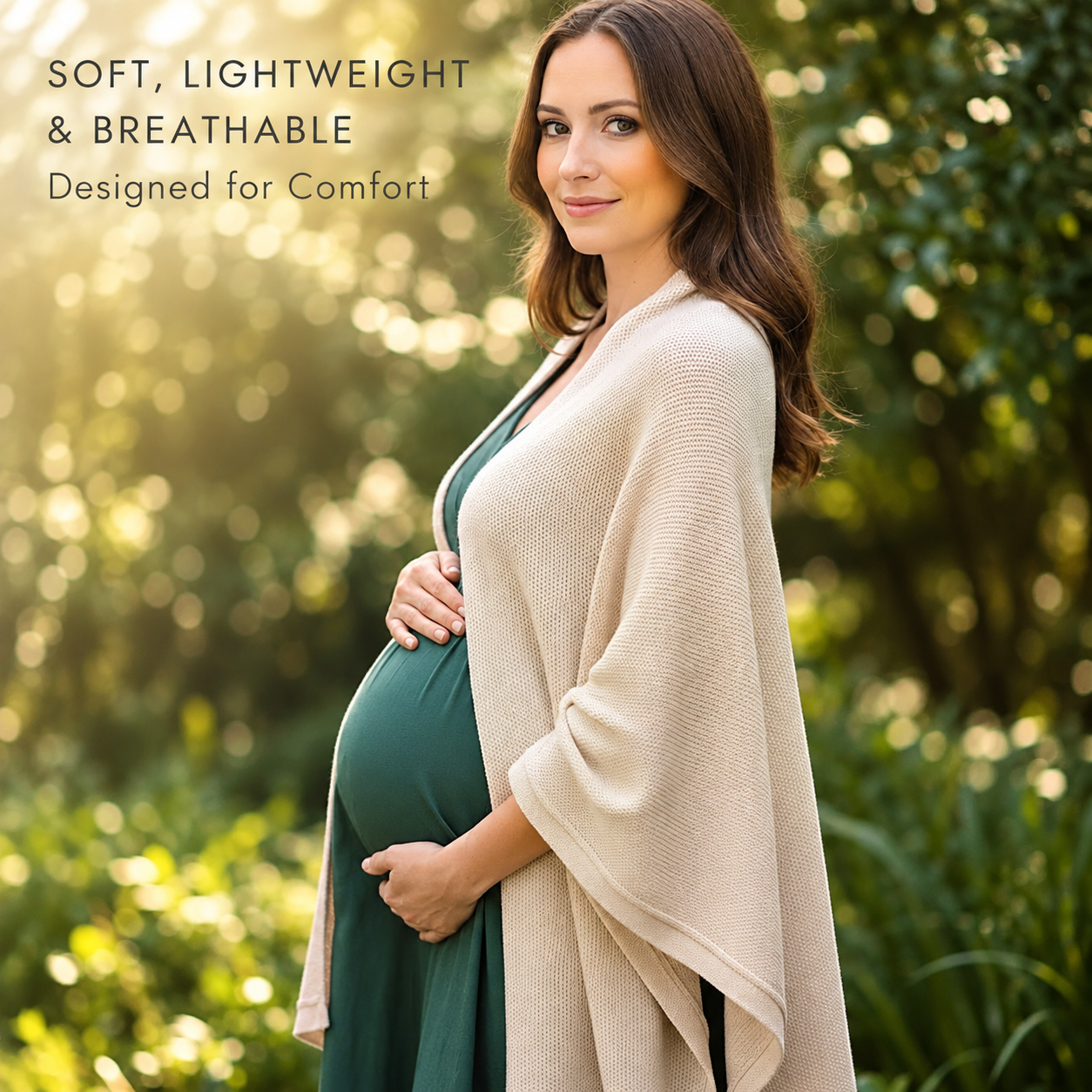 Natural Poncho - Soft lightweight & breathable