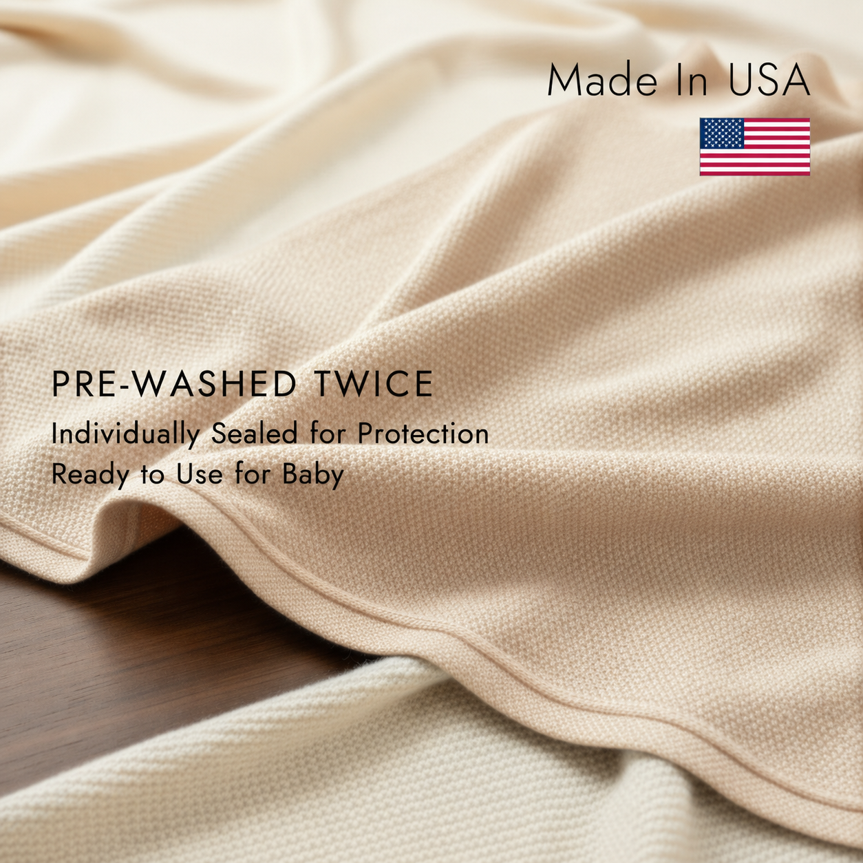 Natural Poncho - Made in USA knit