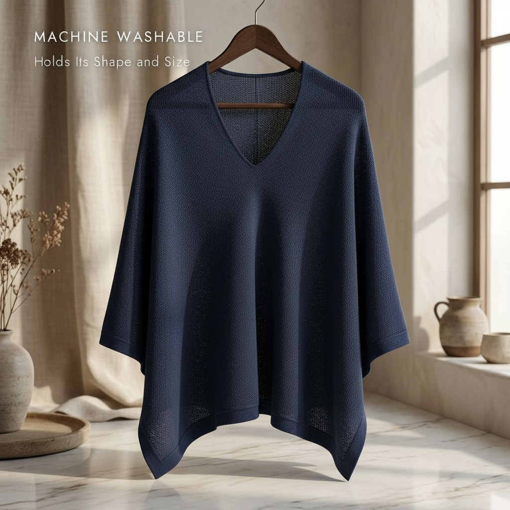 Deep Navy Poncho - Confidence wherever you go