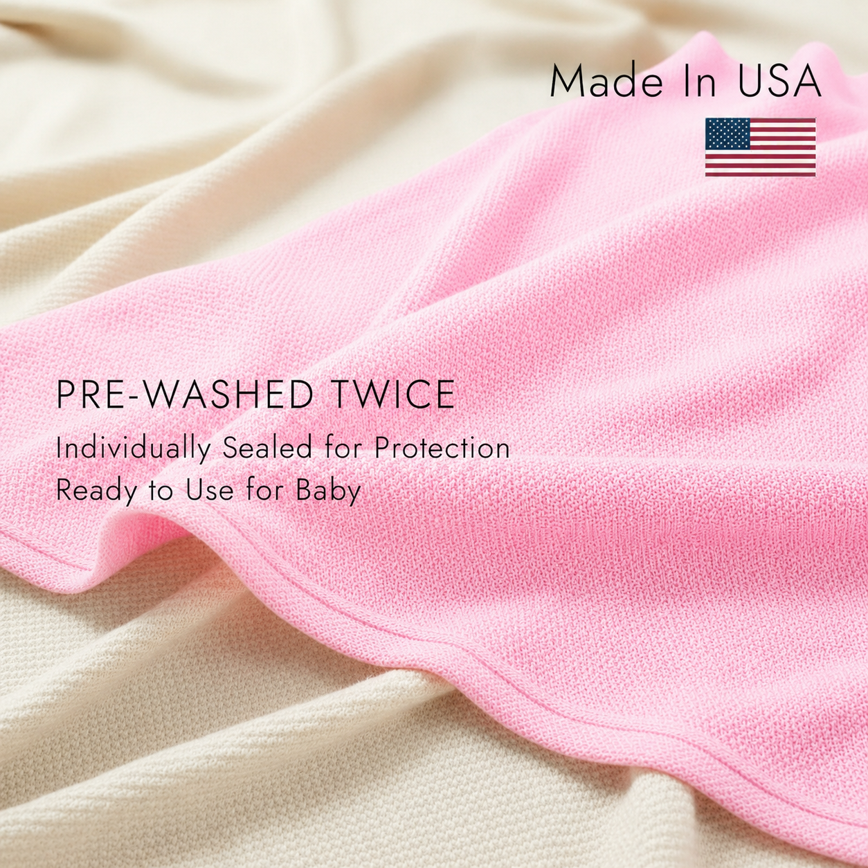 Petal Pink Poncho - Pre-washed twice USA