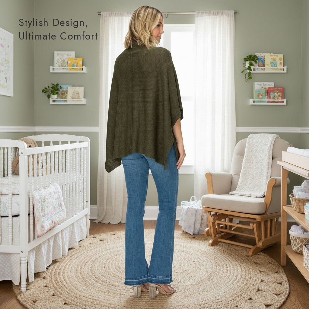 Olive Poncho - Confidence wherever you go