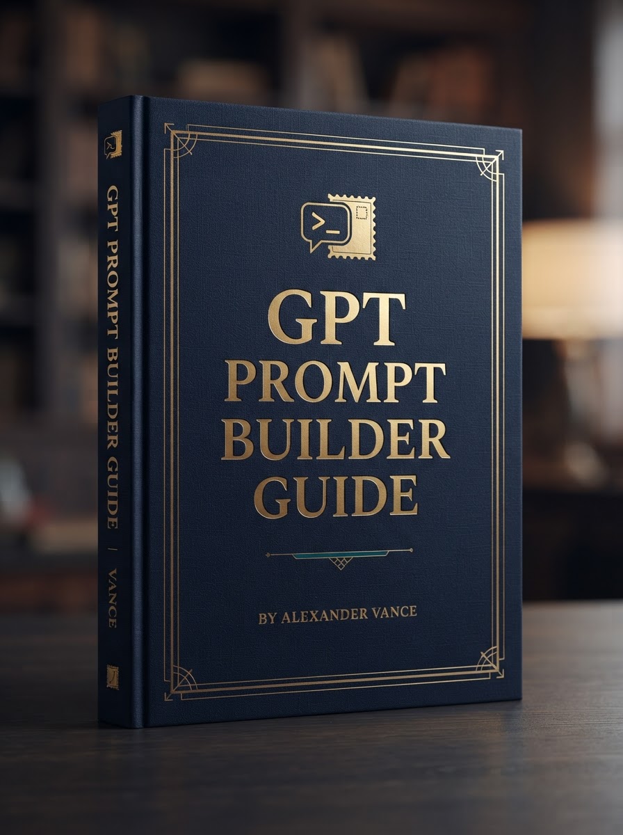 Guide mockup cover for the GPT Prompt Builder Guide.