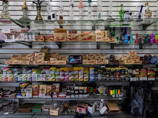 Shop interior shelves