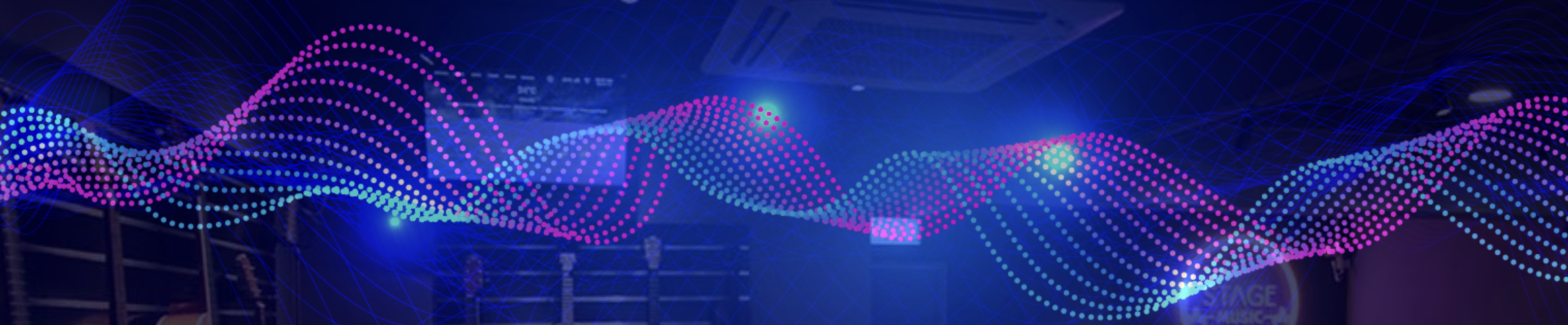 Stage Music electric neon soundwave theme