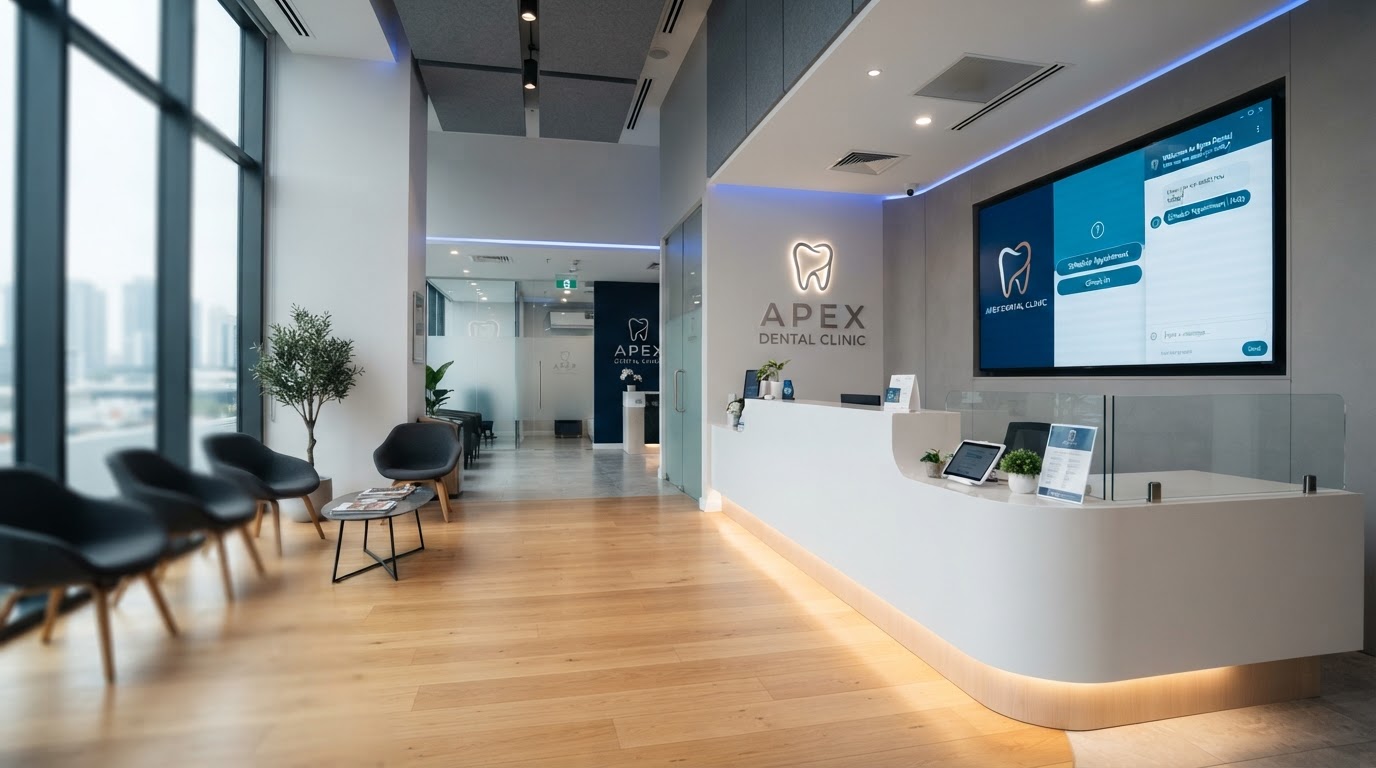 Clínica dental moderna con sistema de respuesta automática de leads