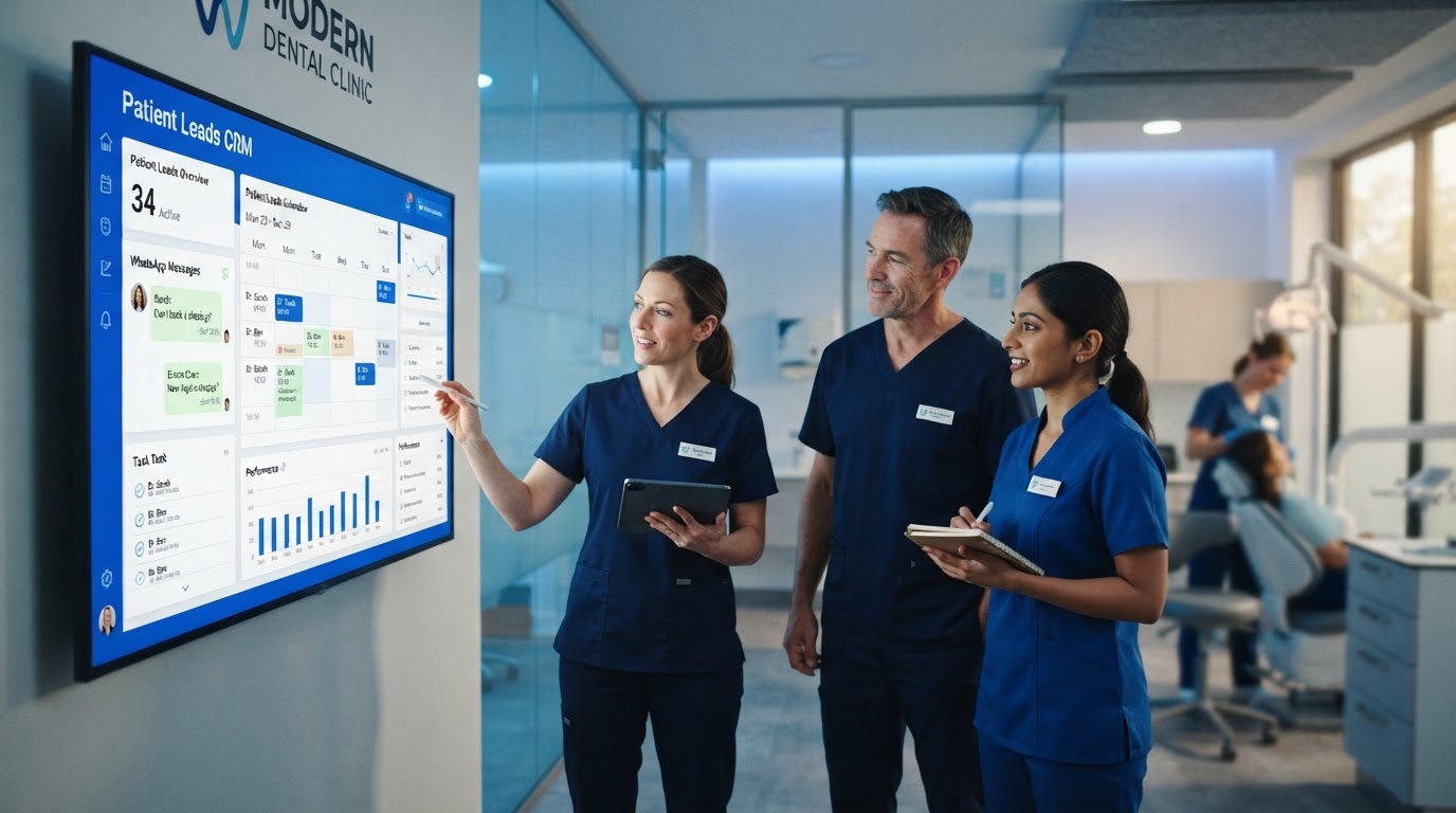 Panel de control de leads y citas de una clínica dental