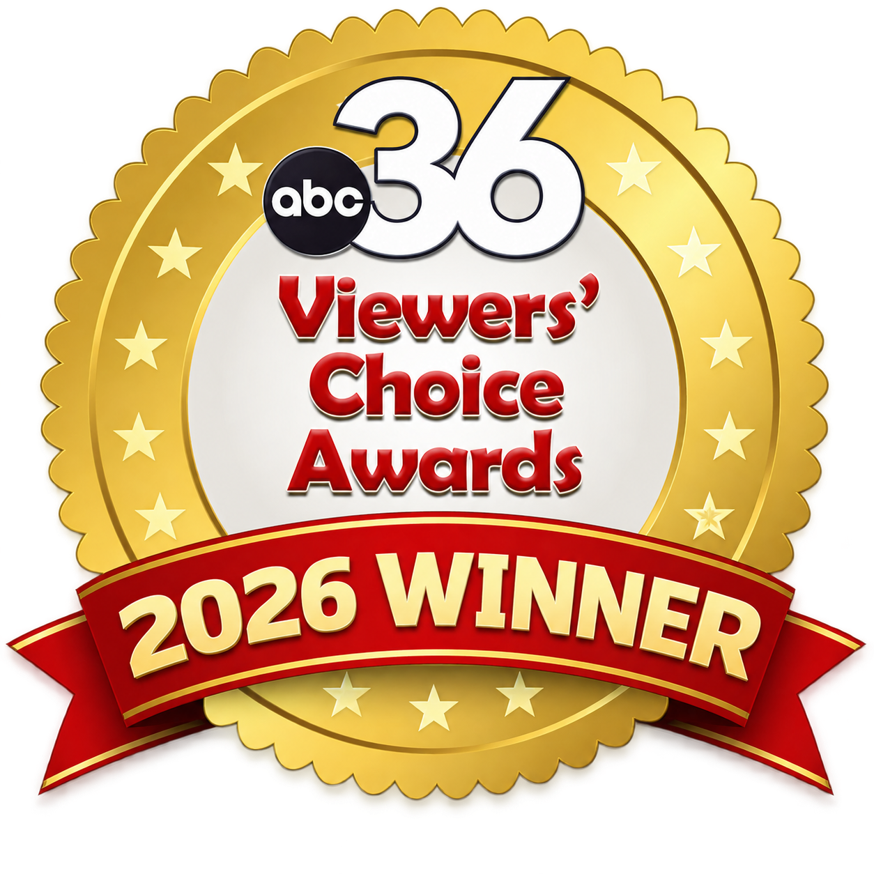 ABC 36 Viewers' Choice Awards 2026 Winner badge