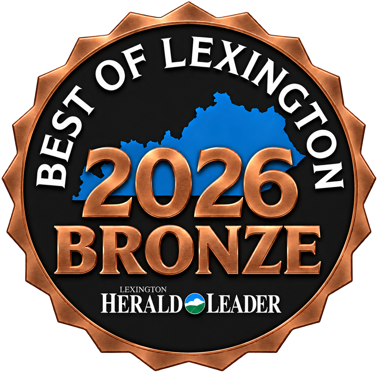 Lexington Herald-Leader Best of Lexington 2026 Bronze Winner badge