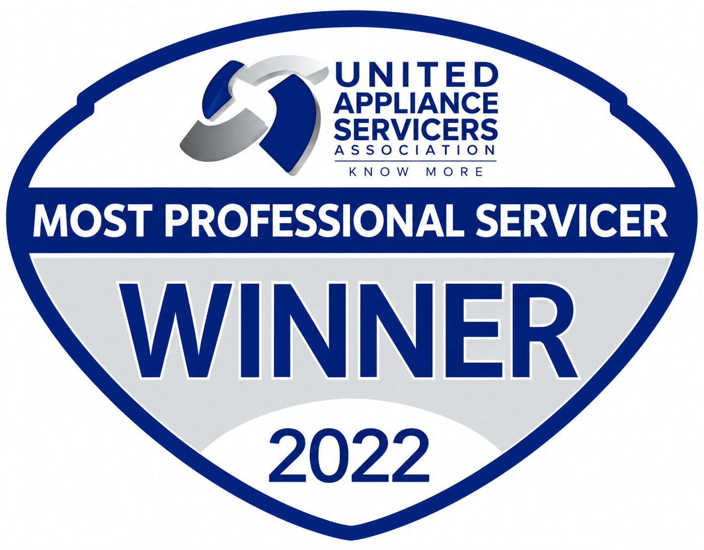 United Appliance Servicers Association Most Professional Servicer 2022 Winner badge