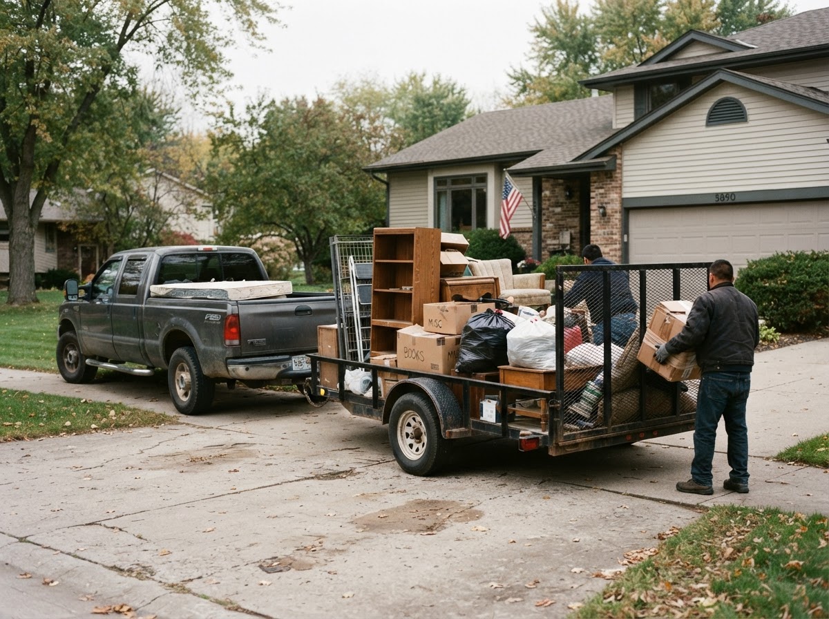Residential junk removal and hauling in Fond Du Lac Wisconsin