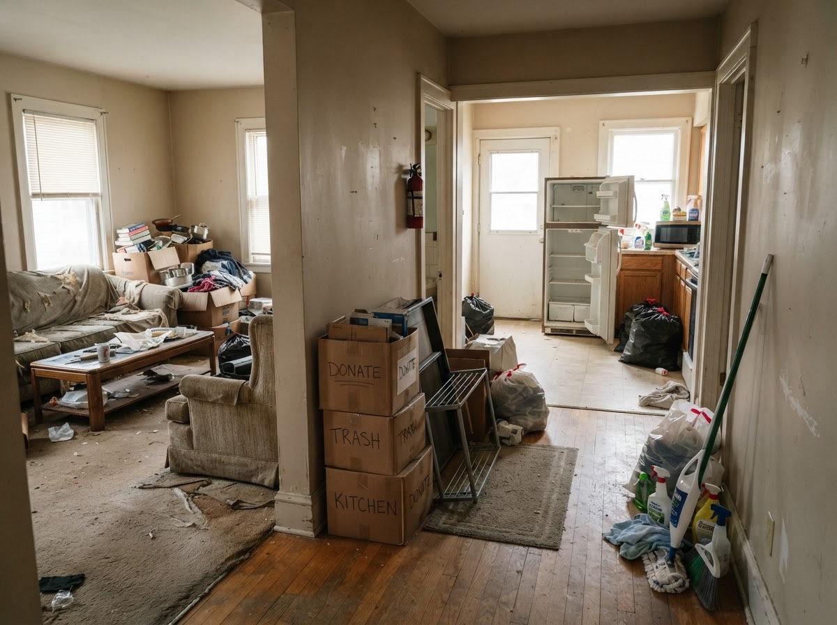 Tenant turnover property cleanout near Fond Du Lac Wisconsin