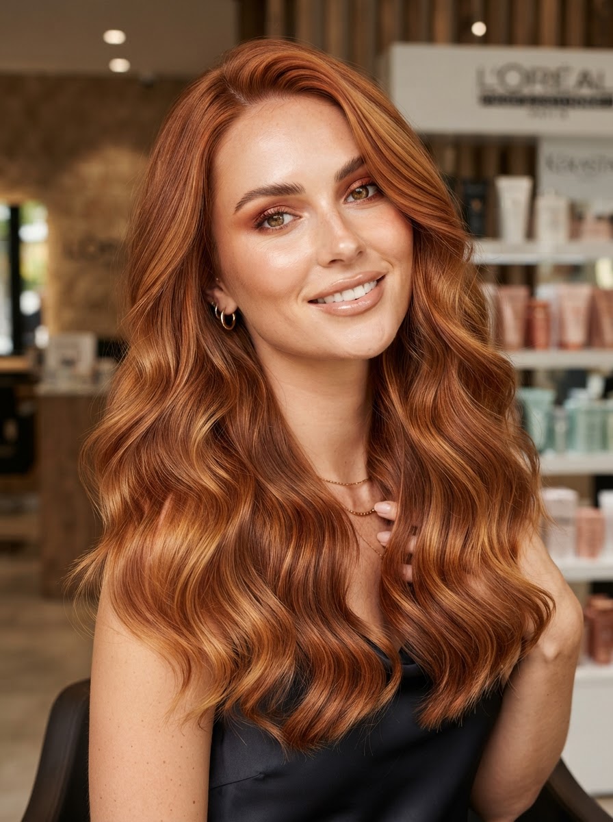 Balayage hair color result