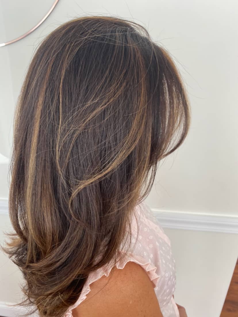 Rich Espresso Gloss & Layers — Brunette & Dimension by April Marie Hair Design Studio