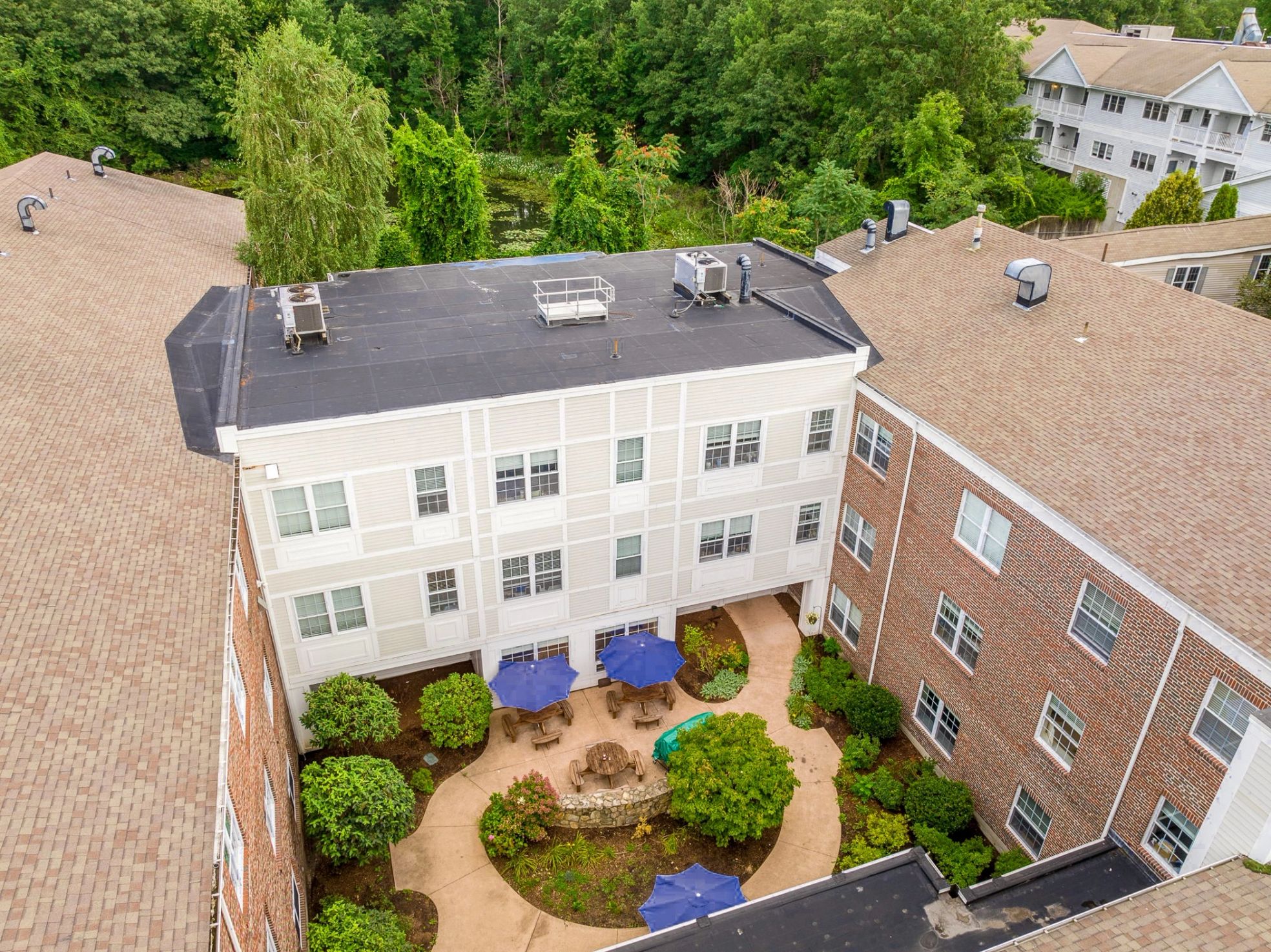 Courtyard of the renovated facility