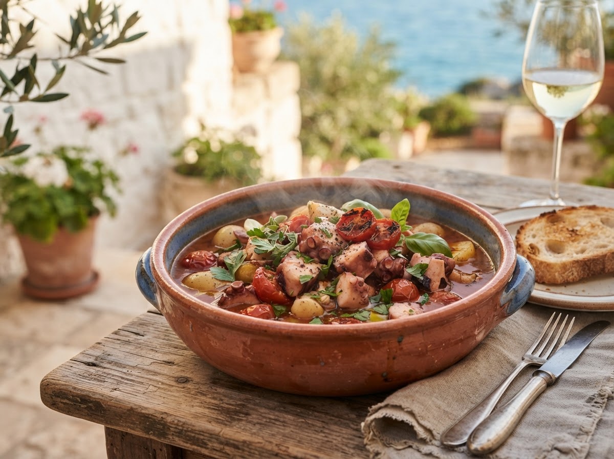 Polpo alla pignatta con patate