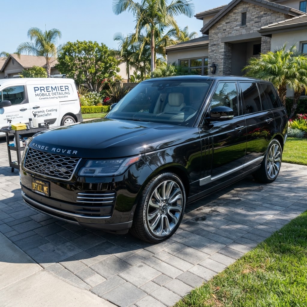 Gleaming luxury SUV after full detail