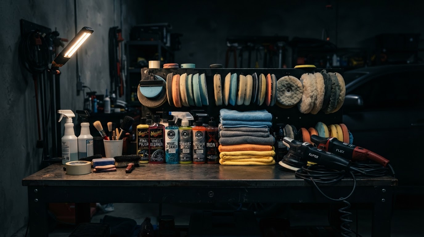 Professional detailing tools and products