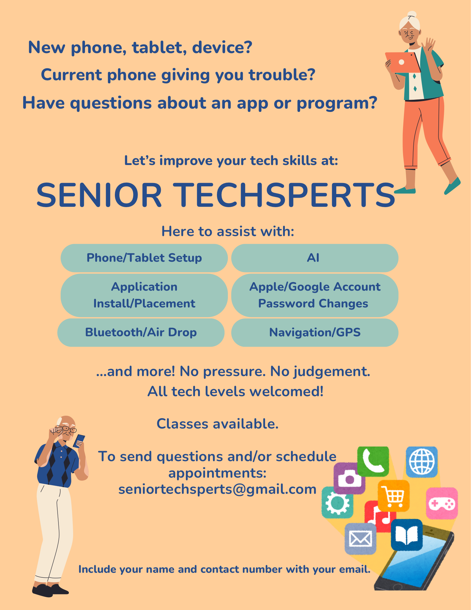 Senior Techsperts Community Device Support Flier