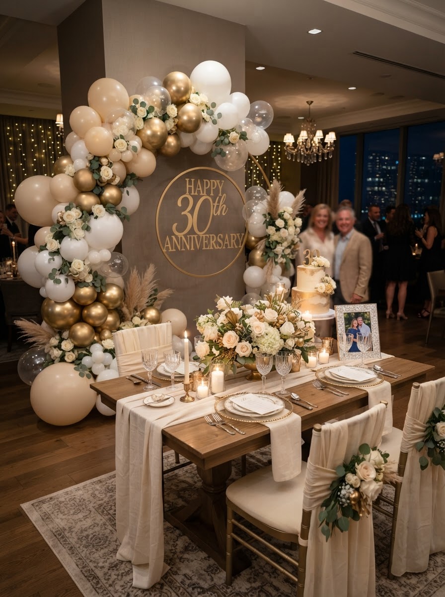 Anniversary celebration décor