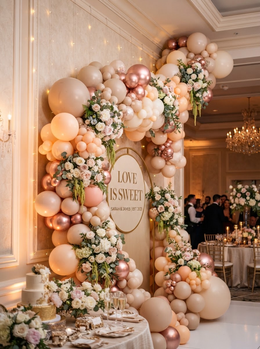 Elegant balloon garland