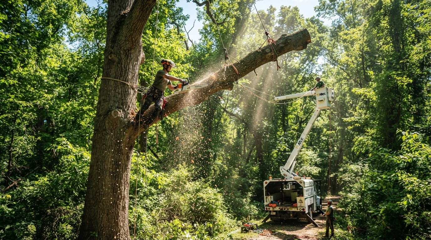 Big AL's Tree Service crew at work