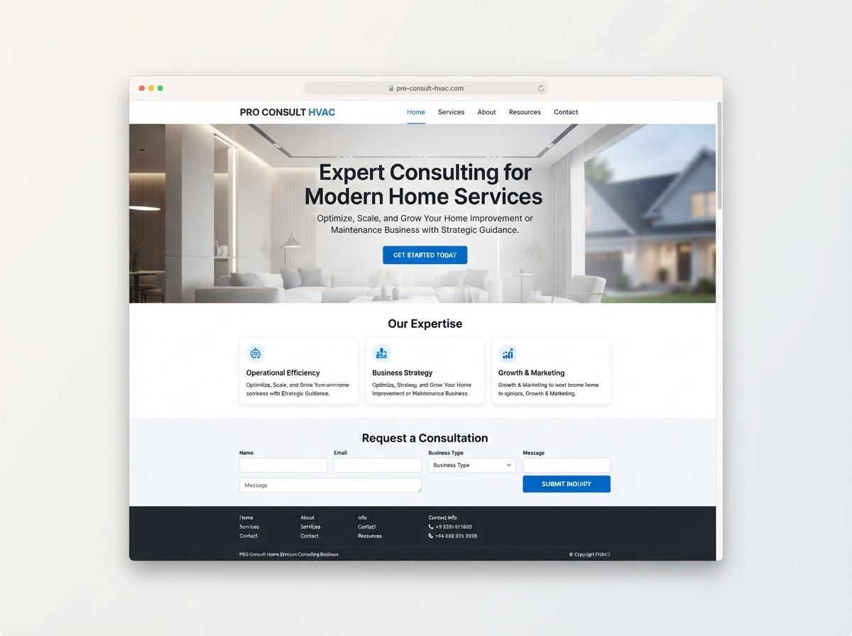 Conversion-focused service business website mockup