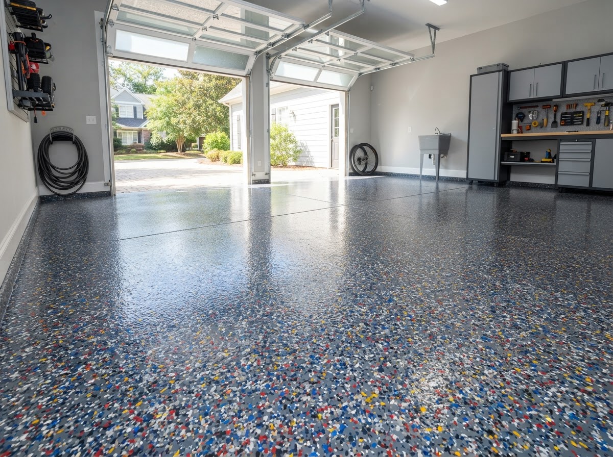 Multi-Color Flake Garage