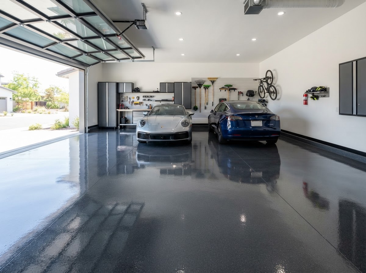 Charcoal Garage Finish