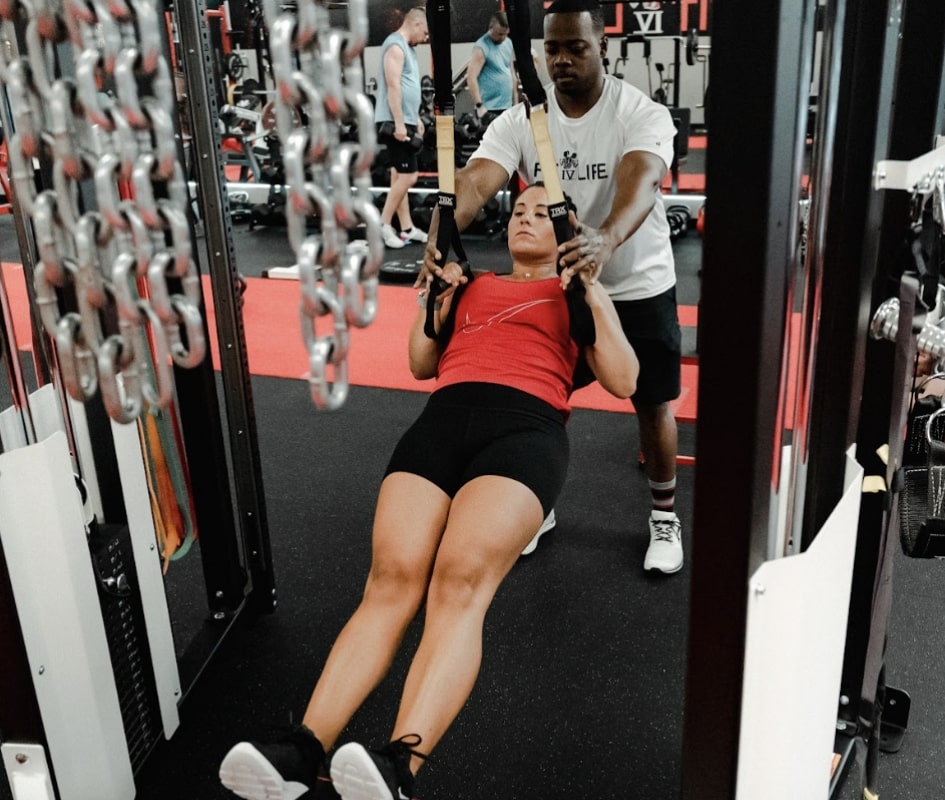 Fit IV Life members and coaches working out in semi-private small group session