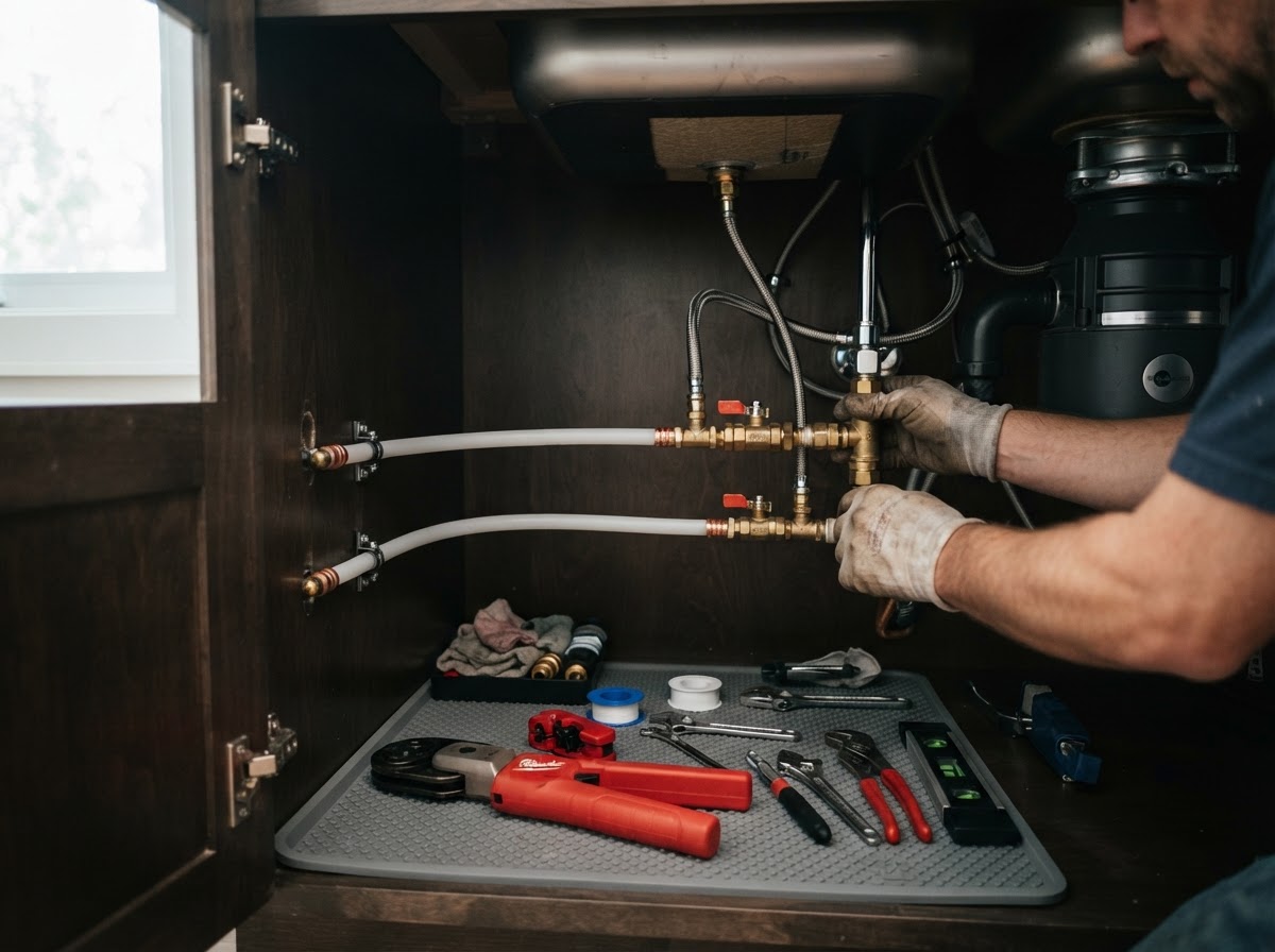 Representative residential and commercial plumbing service work