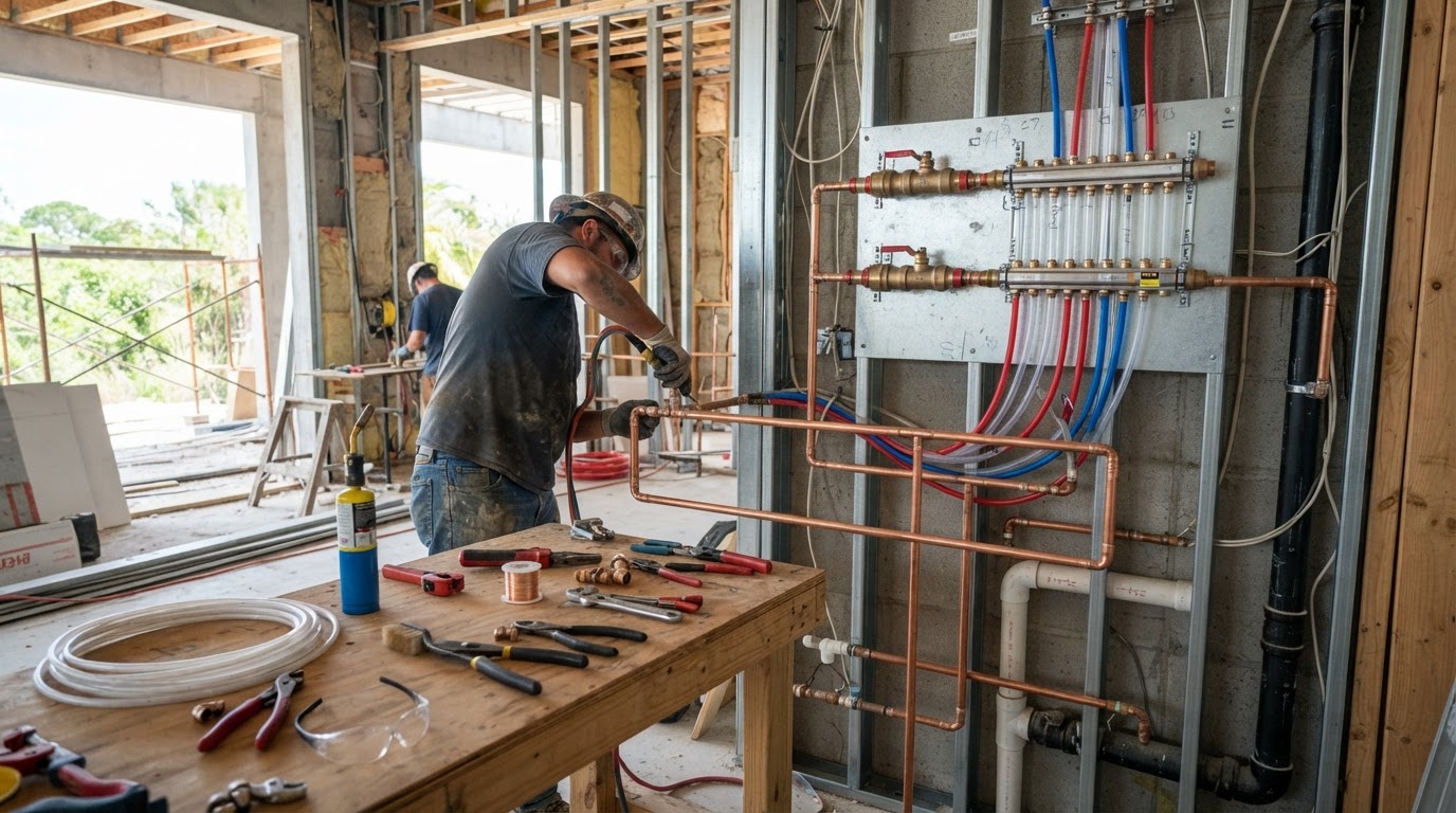 Professional plumbing craftsmanship and construction infrastructure in Southwest Florida
