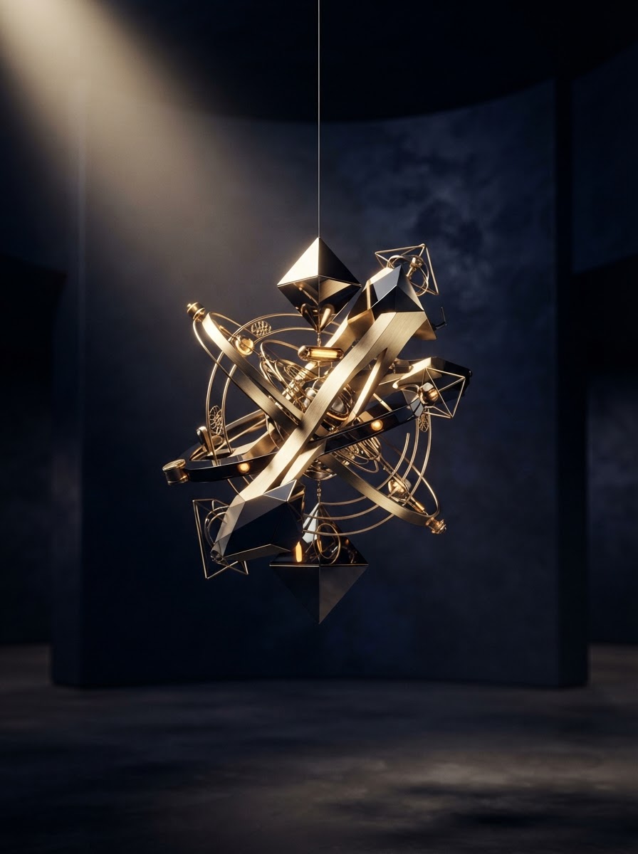 Sculptural gold and obsidian artifact representing sovereign wealth stewardship