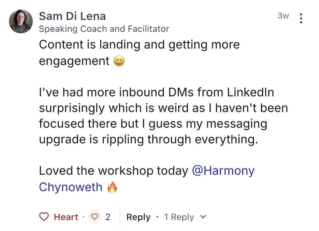 Sam Di Lena · Speaking Coach & Facilitator