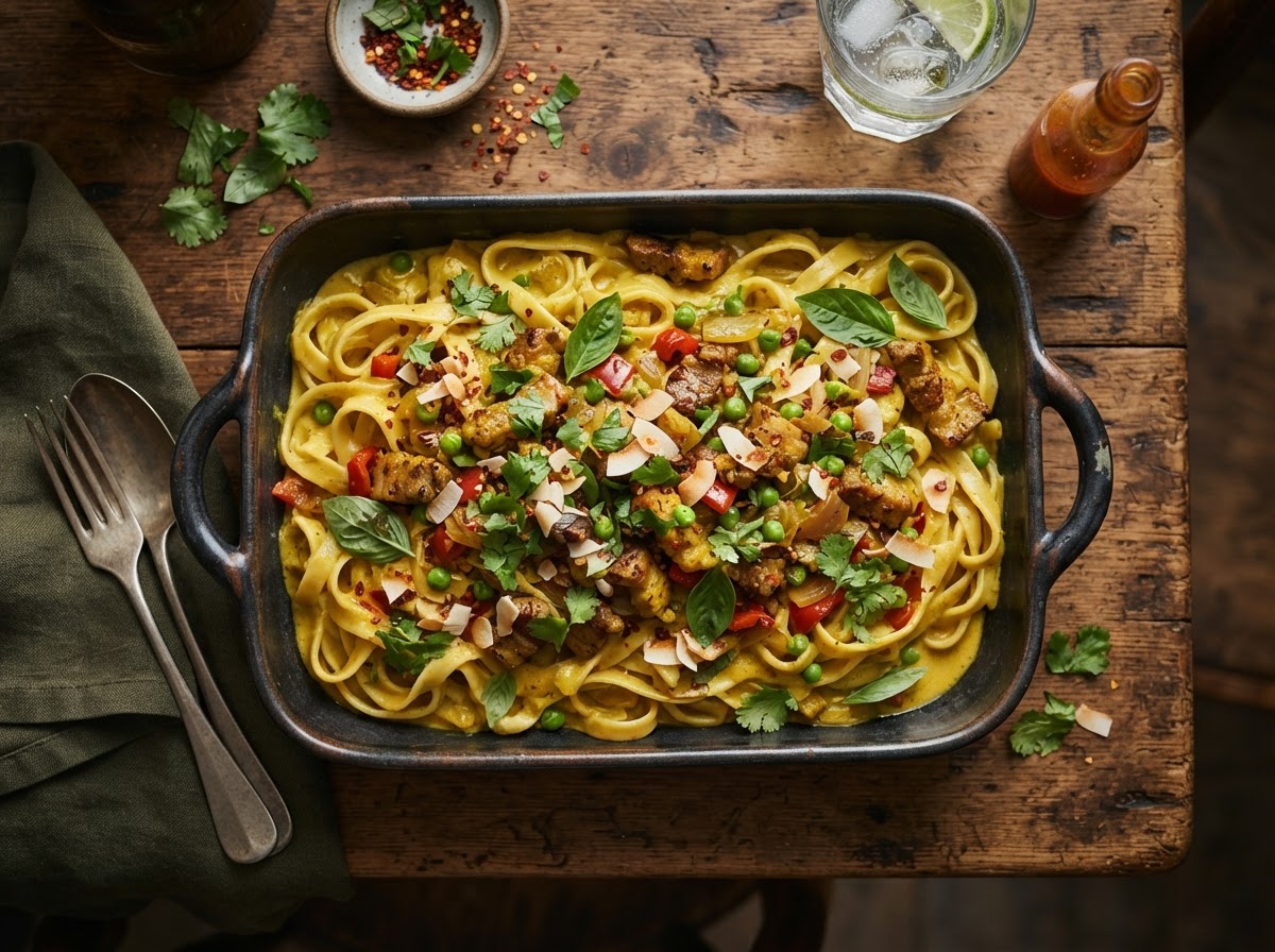 Curry Pork Pasta